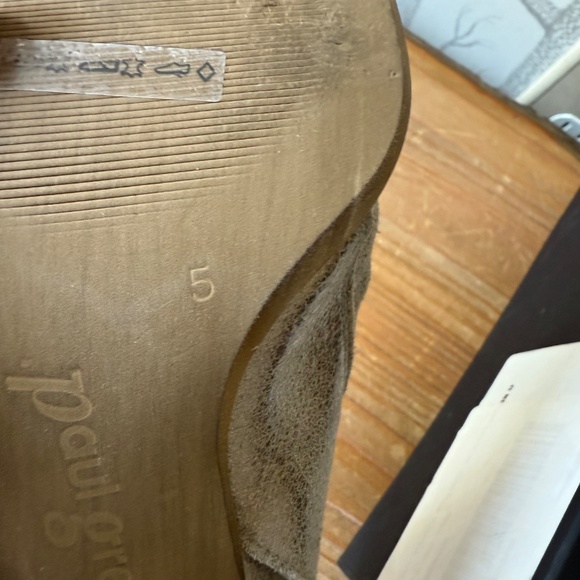 Paul Green ‘Cayanne’ Peep Toe Sandal Smoke Gray/Silver Leather Heel Size 7.5 - Picture 6 of 6